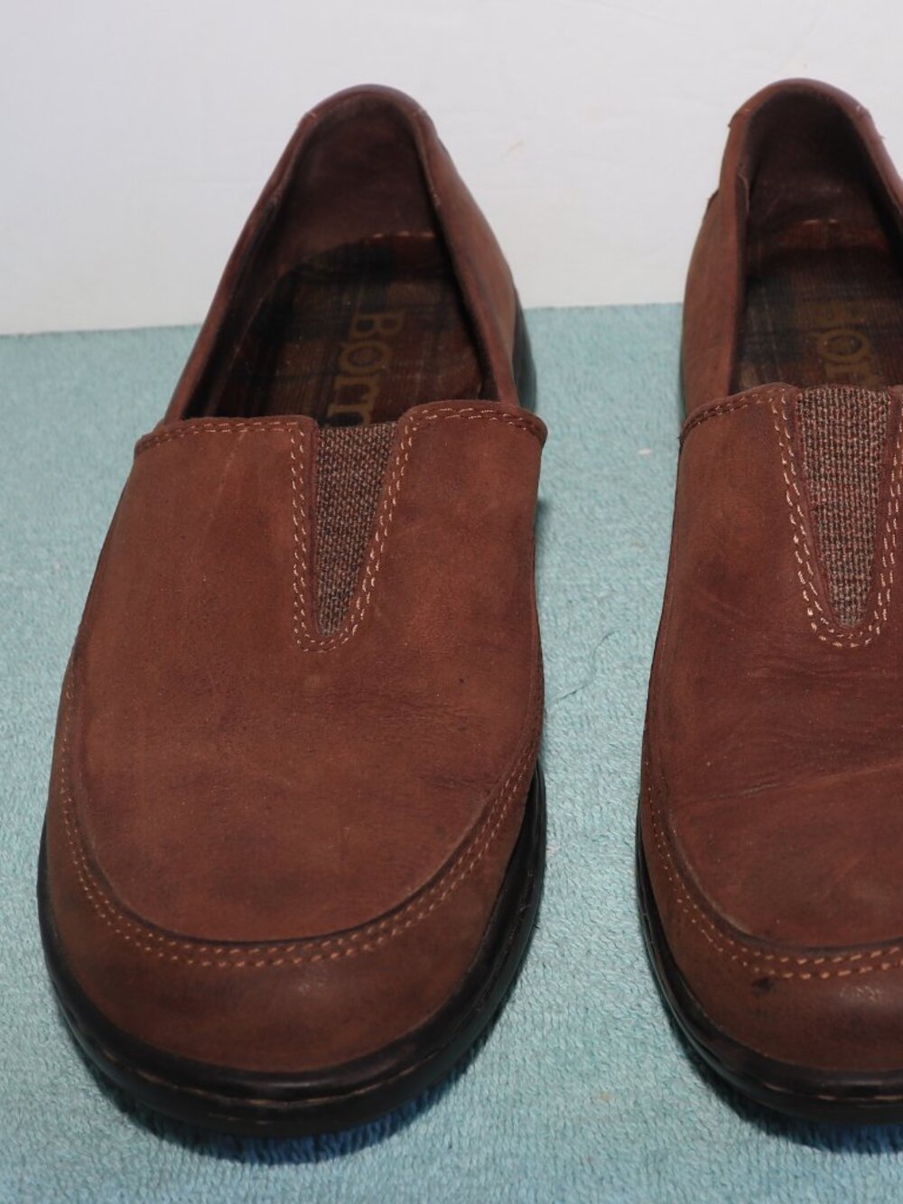 Women’s Born Cocoa Brown Suede Style  Slip On Comfort Loafer Shoes 7M